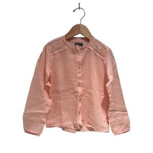 TOCOTO VINTAGE Pink Button Down Kids Top - size 5-6